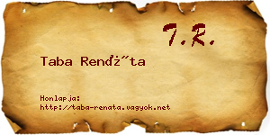 Taba Renáta névjegykártya