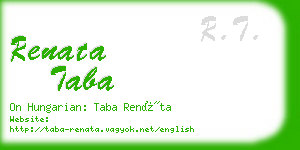 renata taba business card